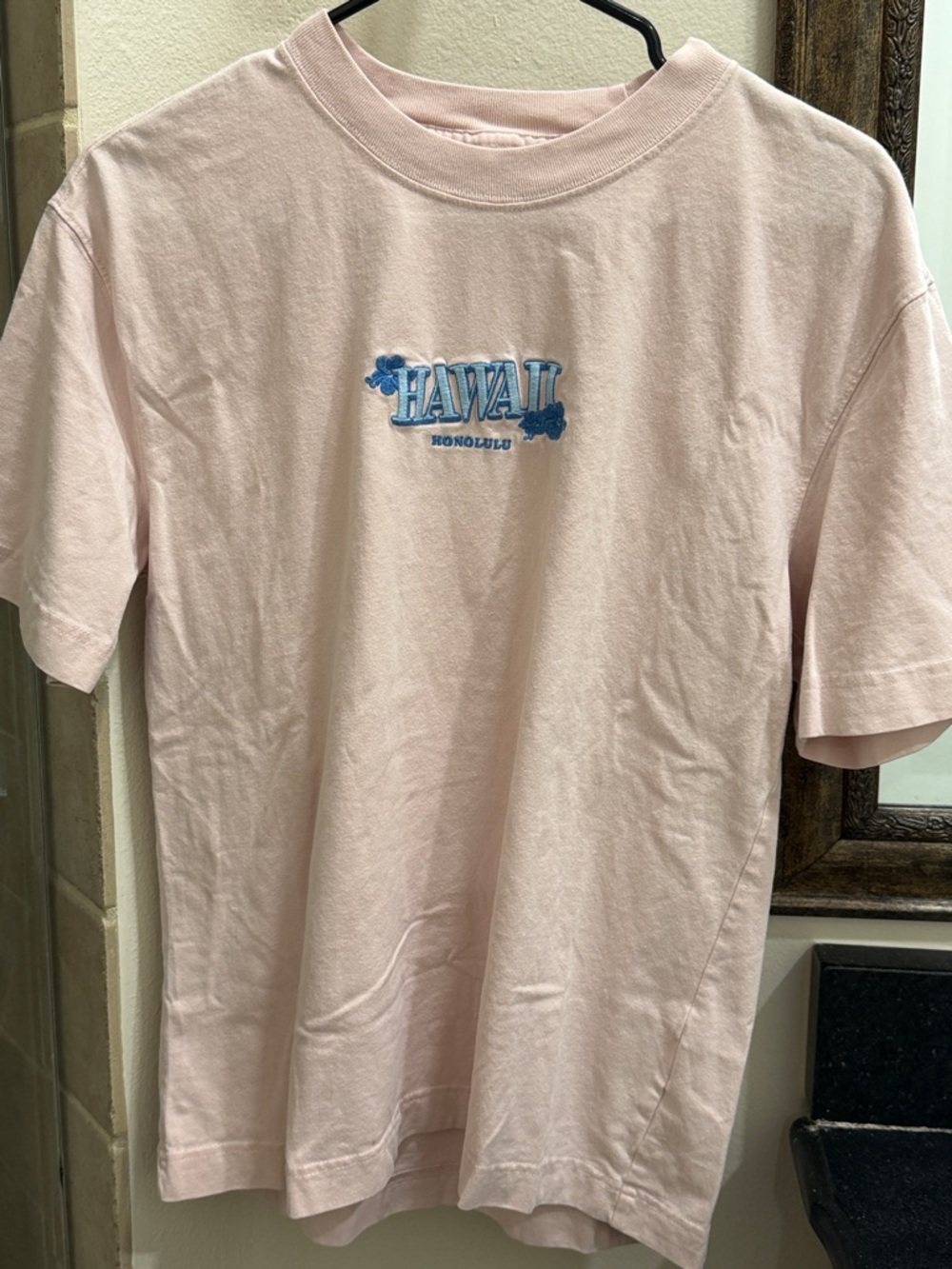 Hollister Light Pink Heavyweight Boxy Tee